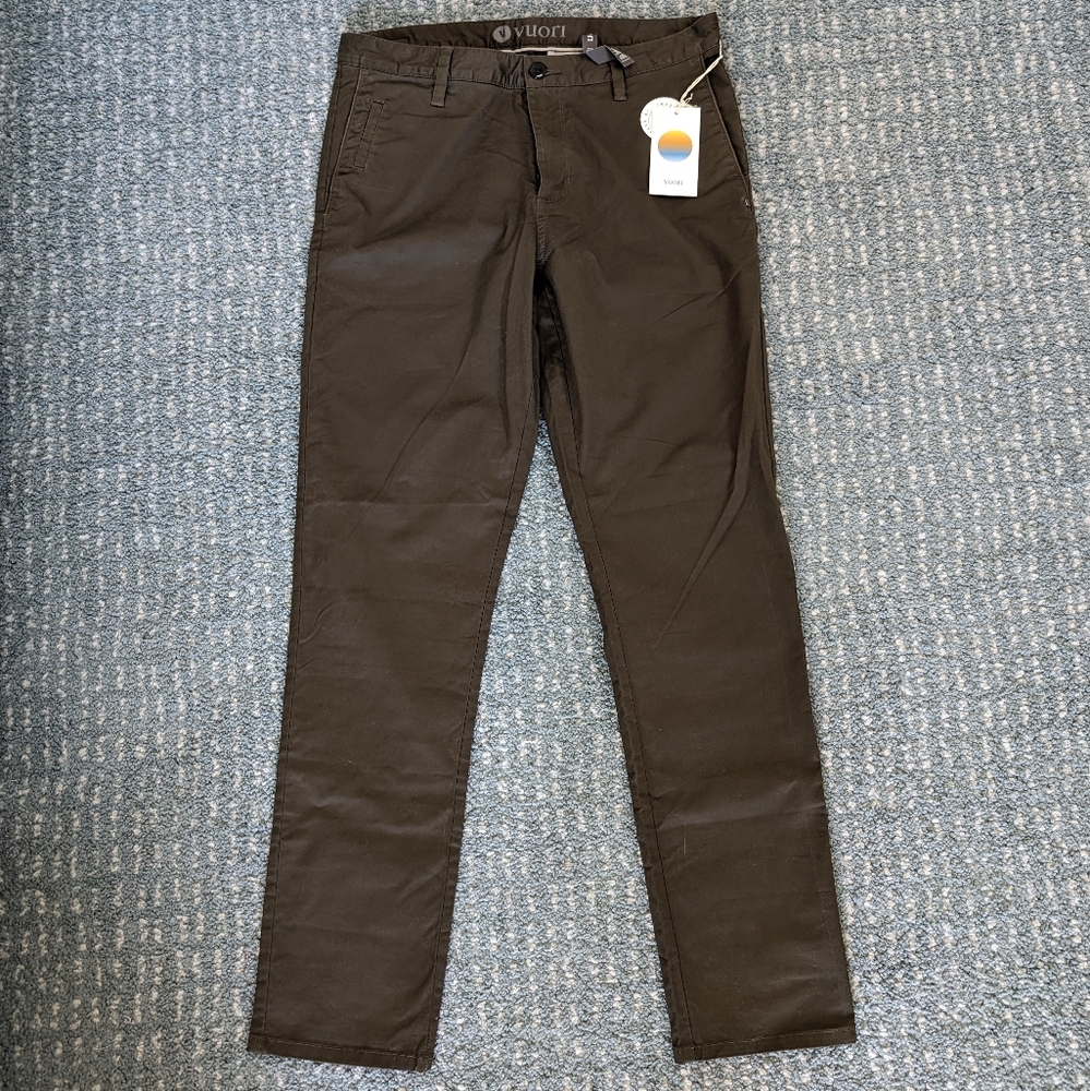 Vuori Collins Chino Pant Men's 33 Dark Oregano